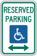 Disabled parking spot.