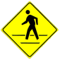 Pedestrian crossing ahead.